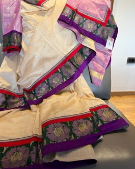 Uppada Cream Saree
