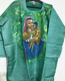 Hand Painted Tussar Kurta