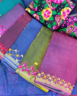 kota saree heavy embroidary blouse