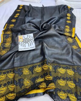 GreyTussar Cutwork Saree