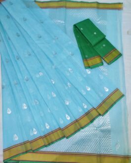 Sky Blue Pure Zari Kota