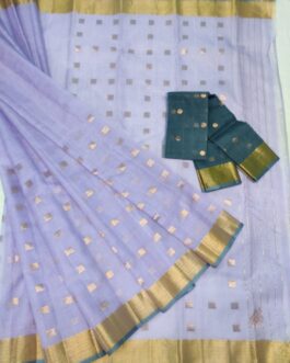 Lavender Pure Zari Kota