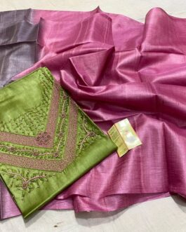 Tussar embroidary Dress